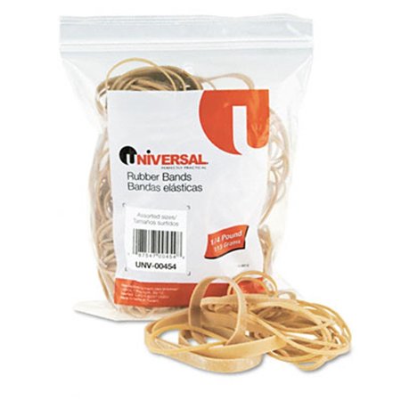 UNIVERSAL Universal 00454 Rubber Bands- Size 54- Assorted Lengths- 1/4lb Pack 454
